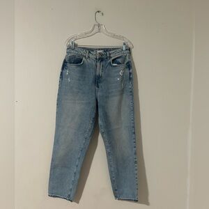 Zara Light Blue Straight Leg high waisted Jeans